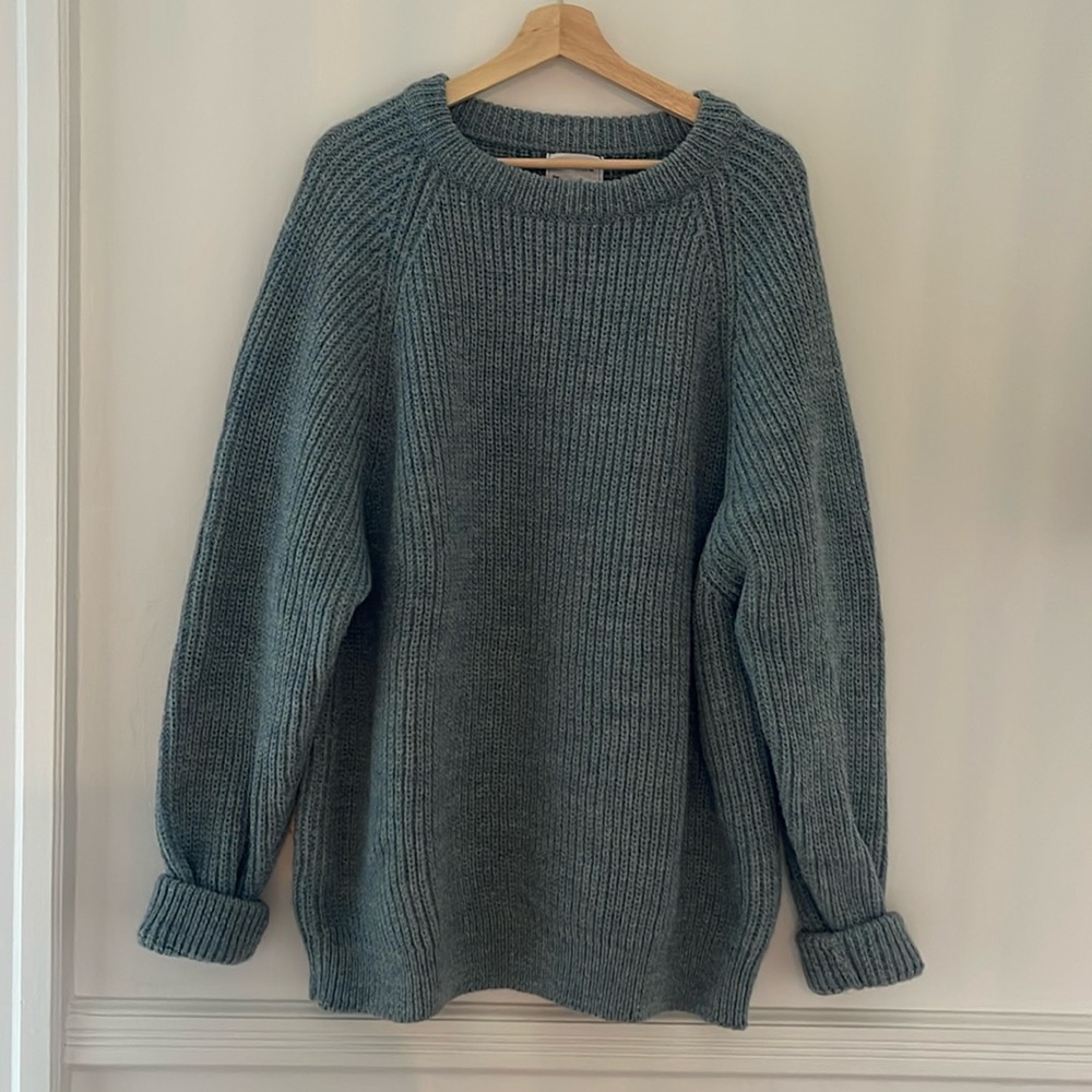 Boheme Oversized Fisherman Sweater in 100% Wool sz 3